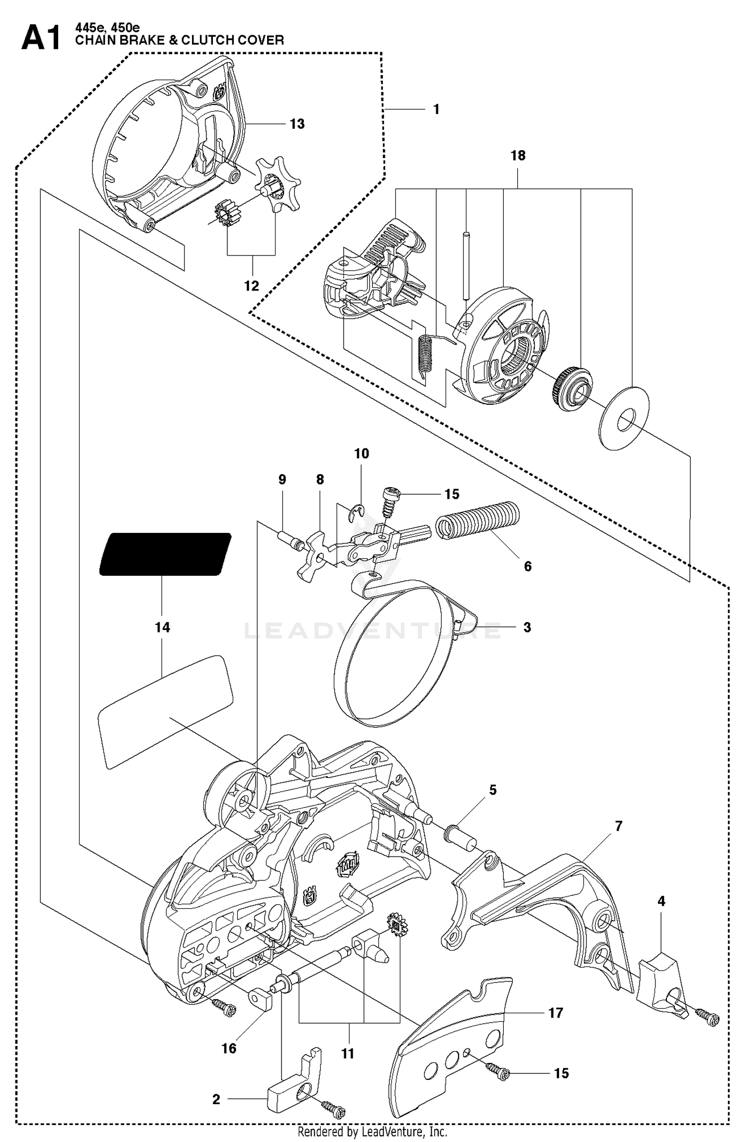 CHAIN BRAKE & CLUTCH COVER