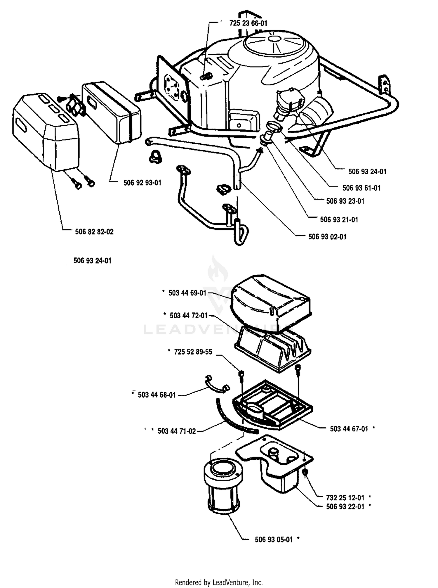 Engine Cover And Air Filter/Carburetor