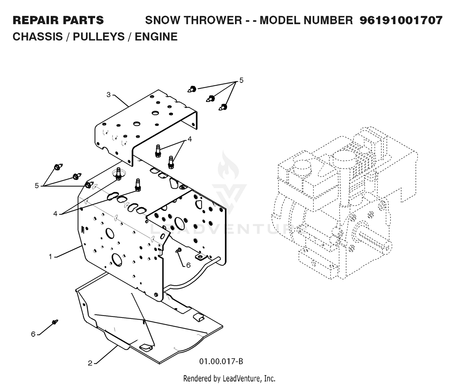 CHASSIS, ENGINE & PULLEYS