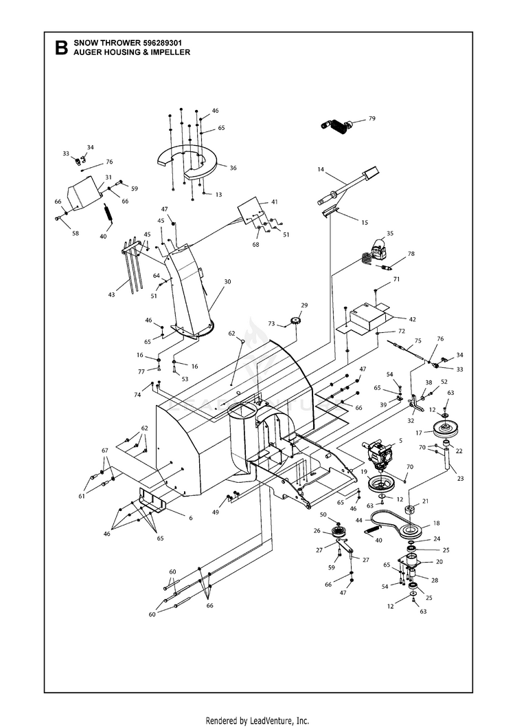 Husqvarna Snow Blower 596289301 (202103) Snow Blower Partswarehouse