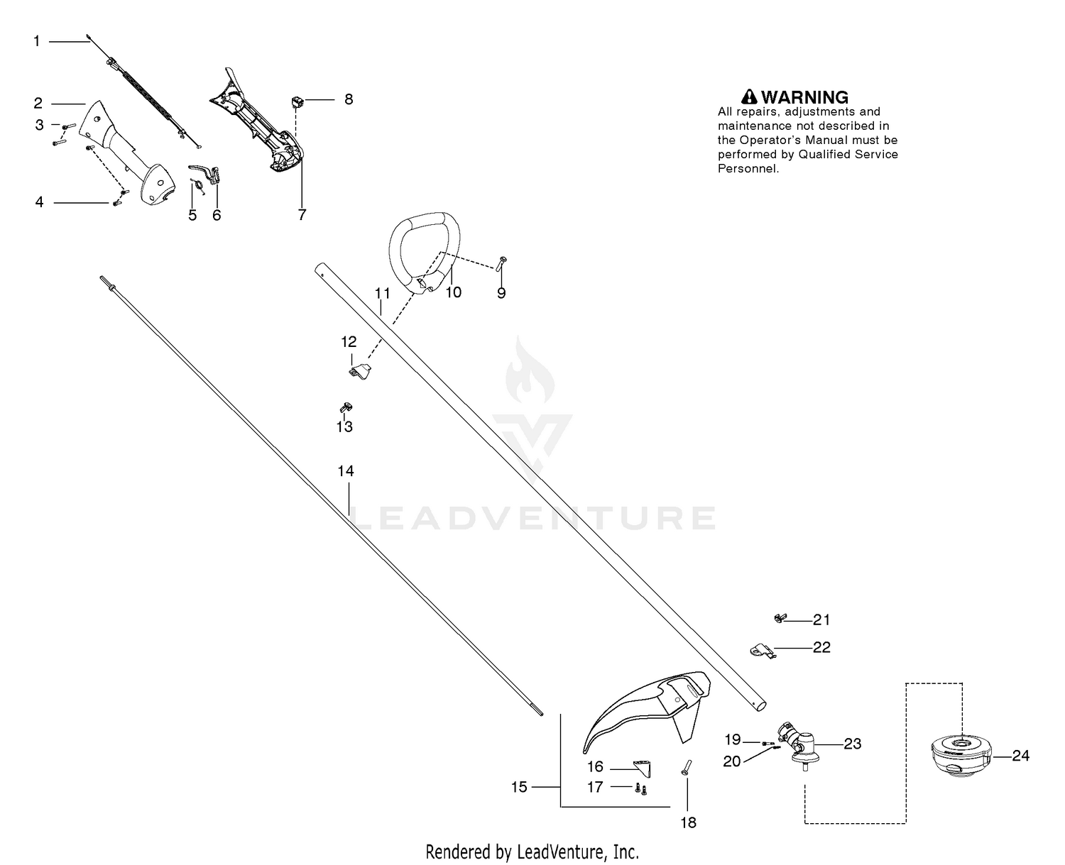 Handle, Shaft & Cutting Head