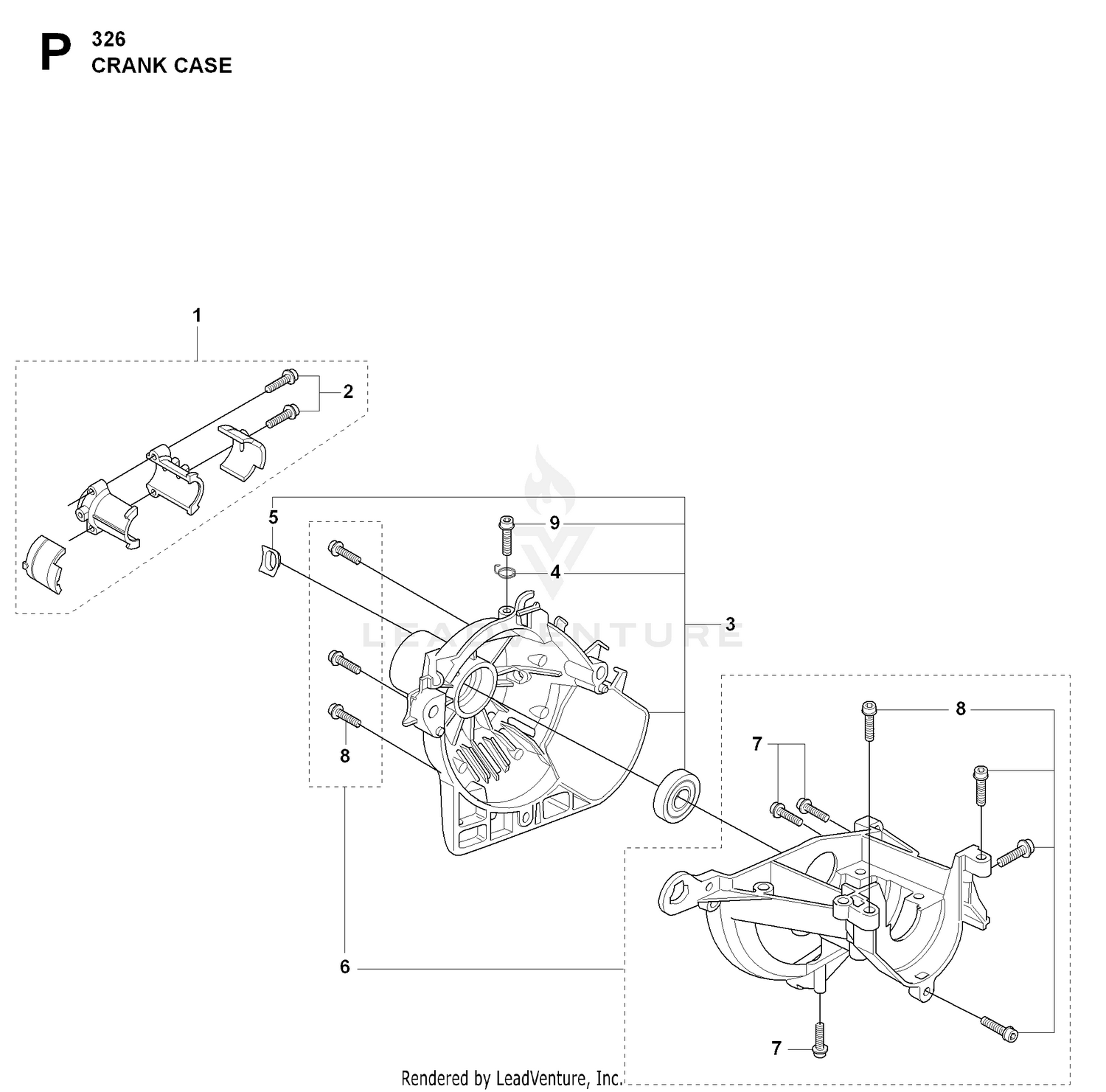 CRANKCASE & CLUTCHDRUM