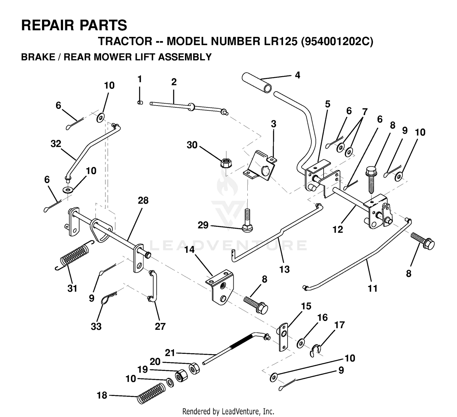 BRAKE / REAR MOWER LIFT