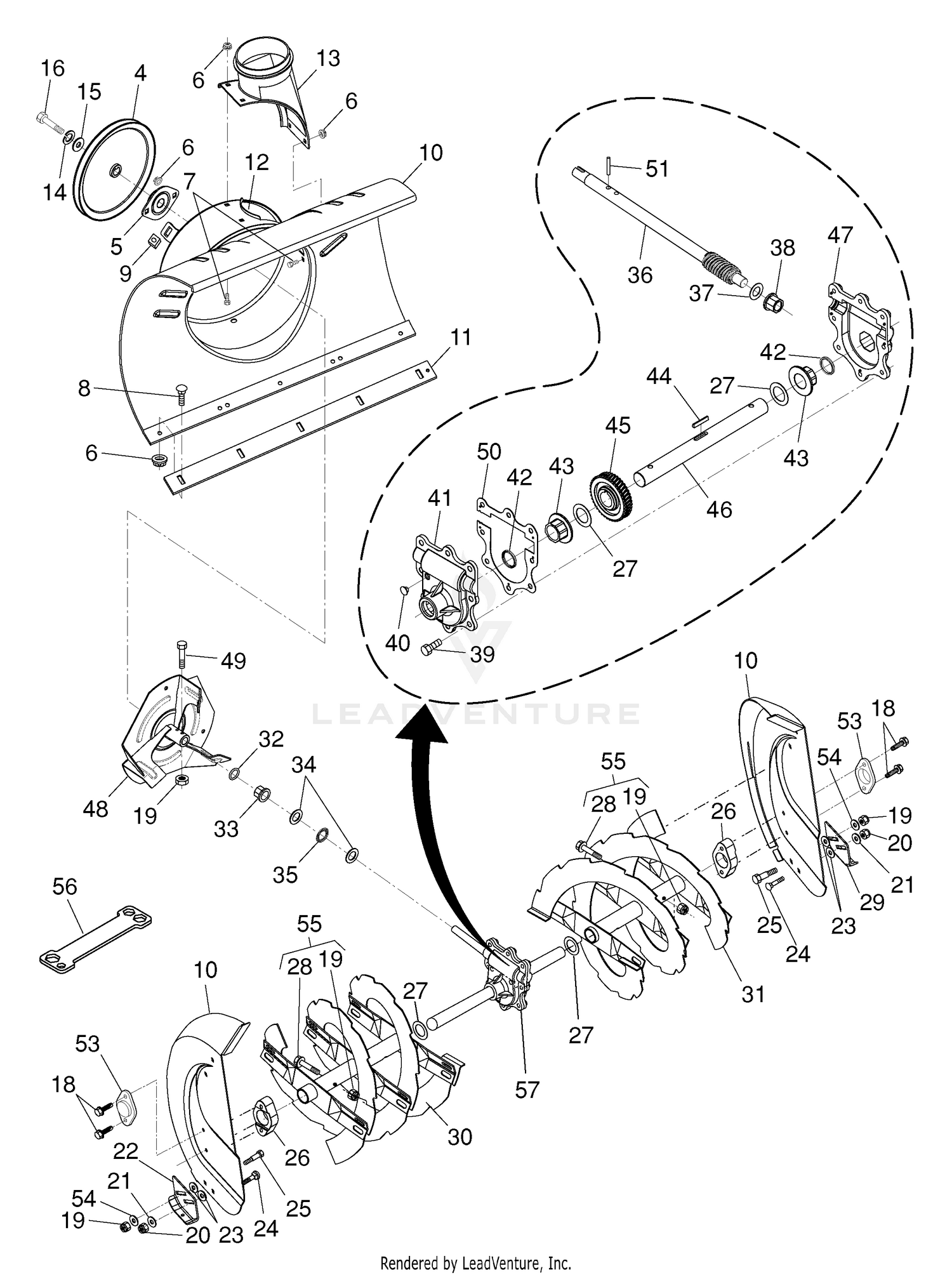 Auger Housing / Impeller Assembly