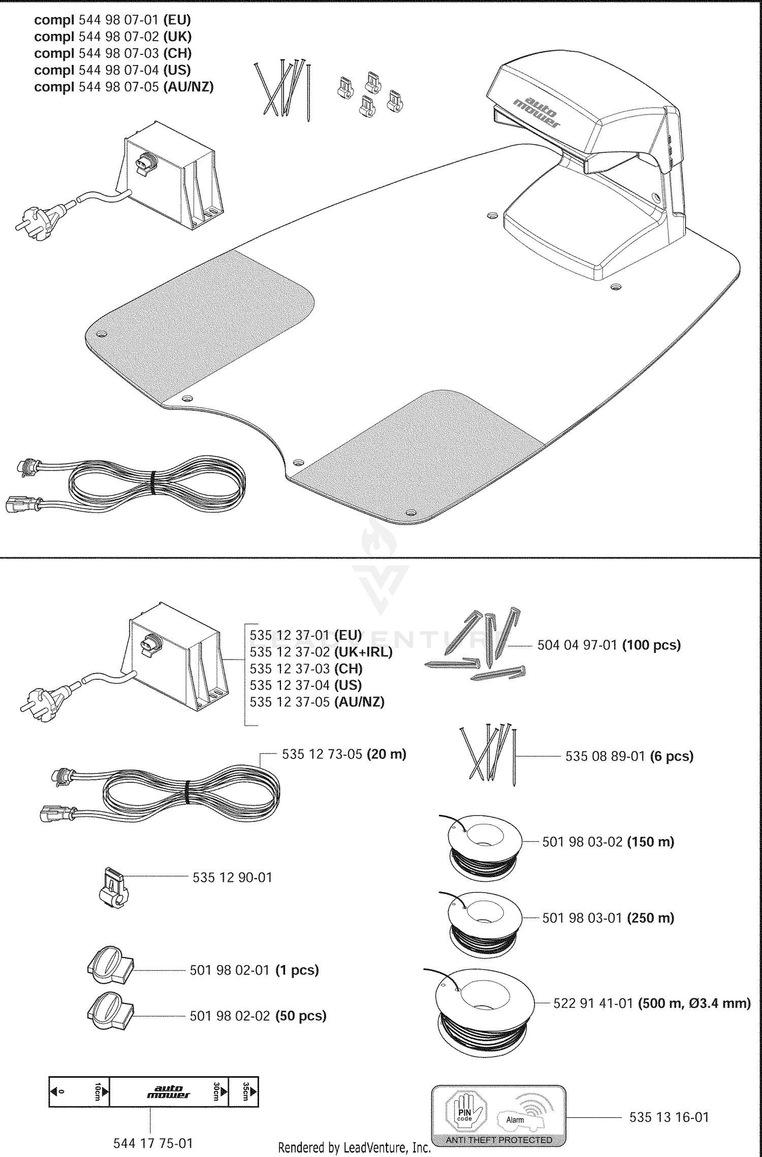 Charging Base Assy. and Installation Components