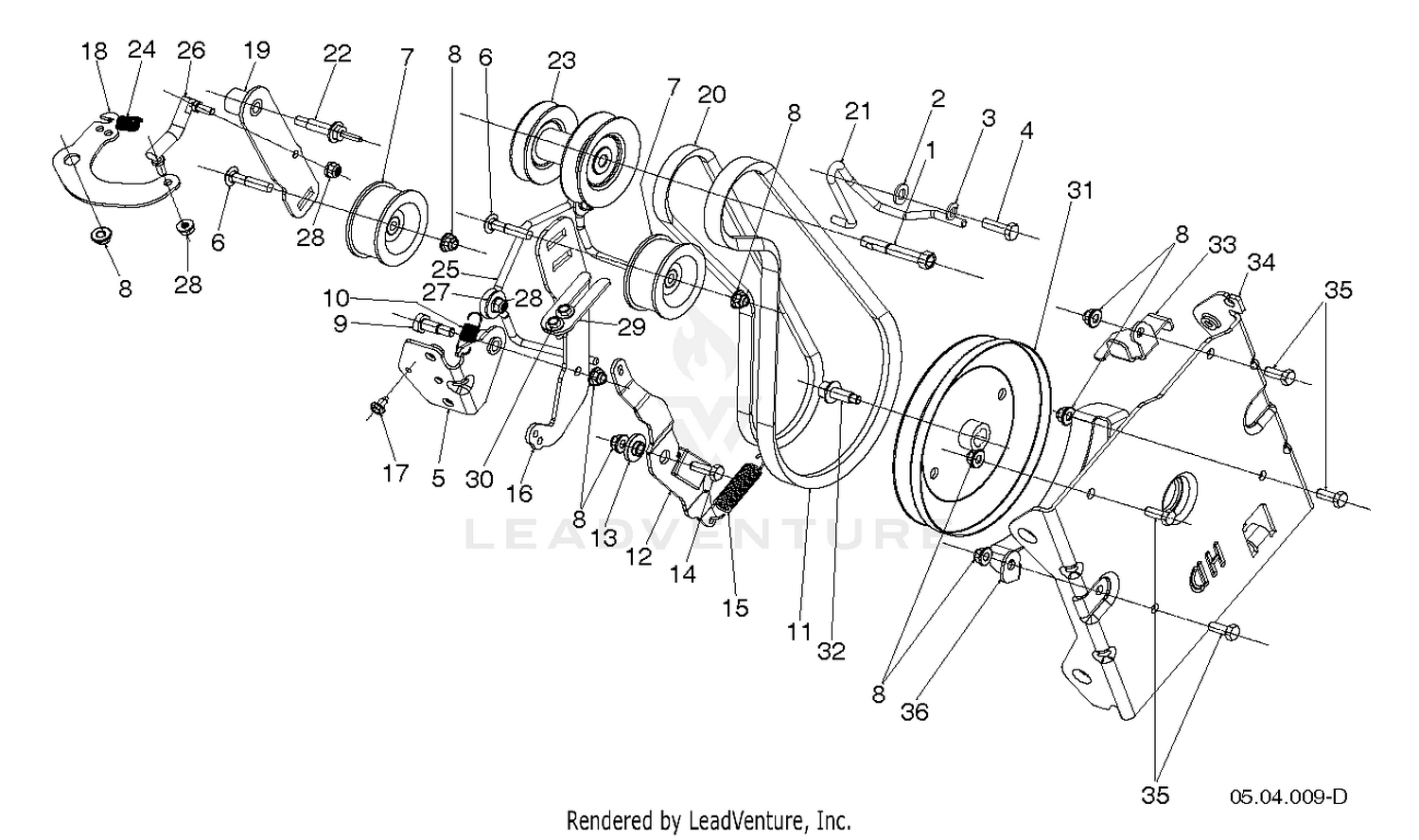 CHASSIS, ENGINE & PULLEYS