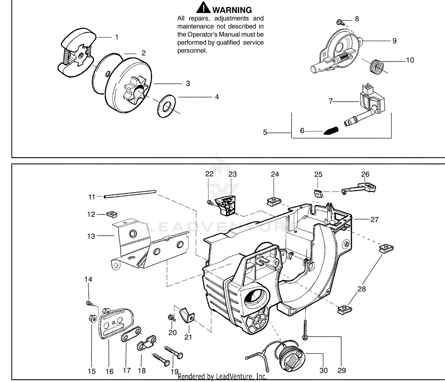Clutch Drum/Oil Pump and Crankcase