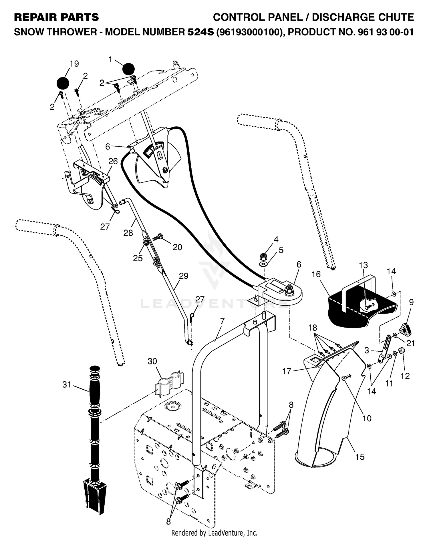CONTROL PANEL & DISCHARGE CHUTE