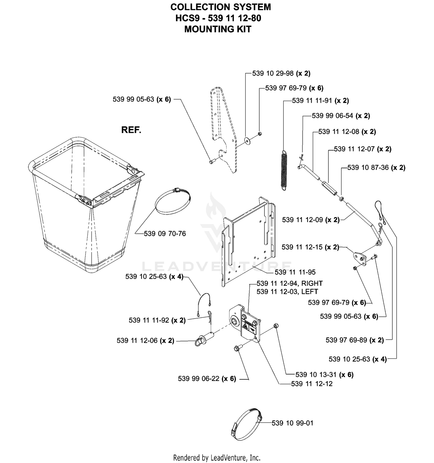Accessories HCS9 Collection System Mounting Kit