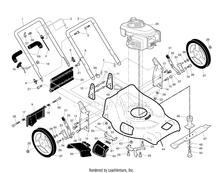 Husqvarna 7021 F - 96143004202 (2010-01) Walk Behind Mower | Partswarehouse