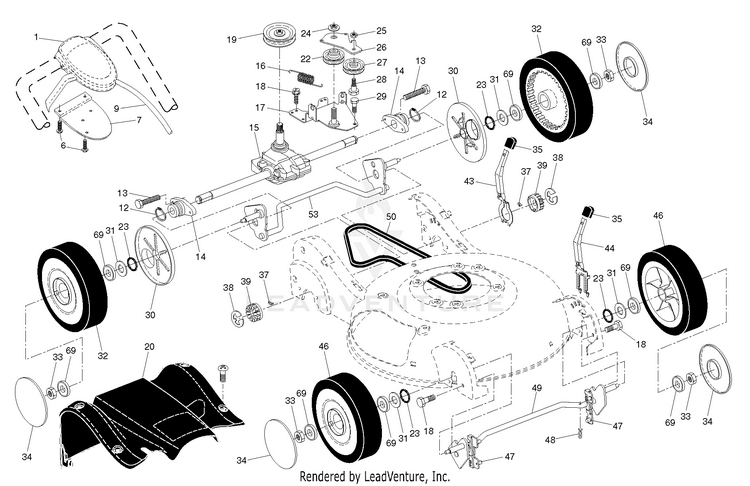 Husqvarna R152 SVH (96141013308 2013-02) Walk Behind Mower | Partswarehouse