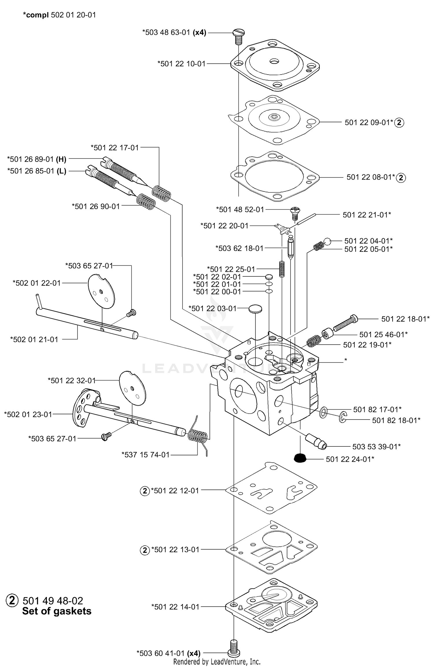 Carburetor Tillotson HS 121 A