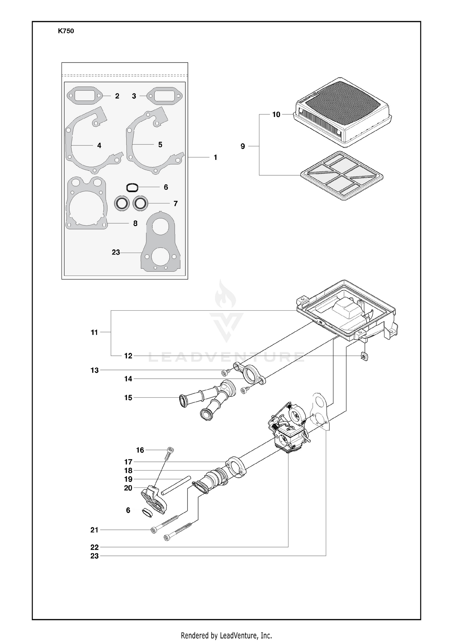 Filter And Gasket Kit And Caburettor And
