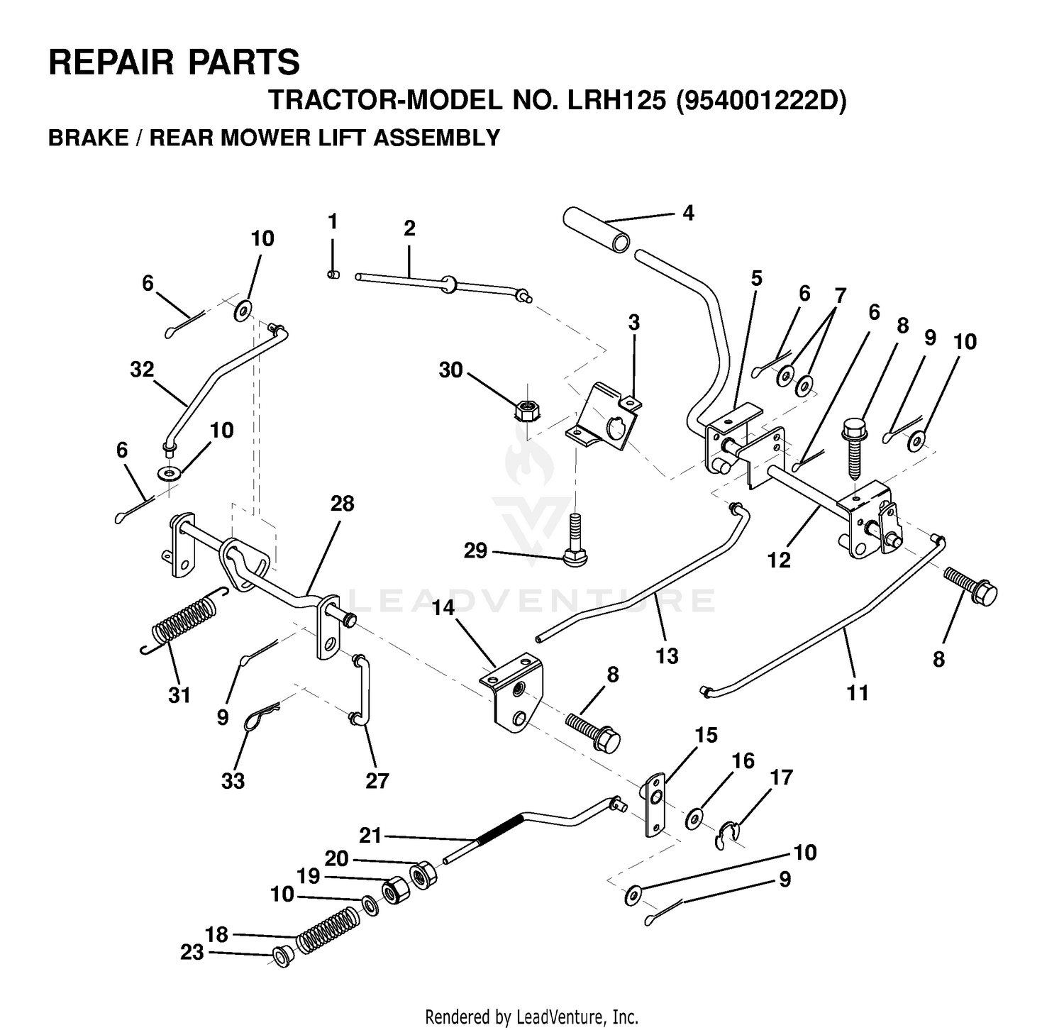 BRAKE / REAR MOWER LIFT