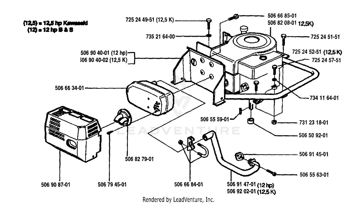 Muffler And Engine Assembly
