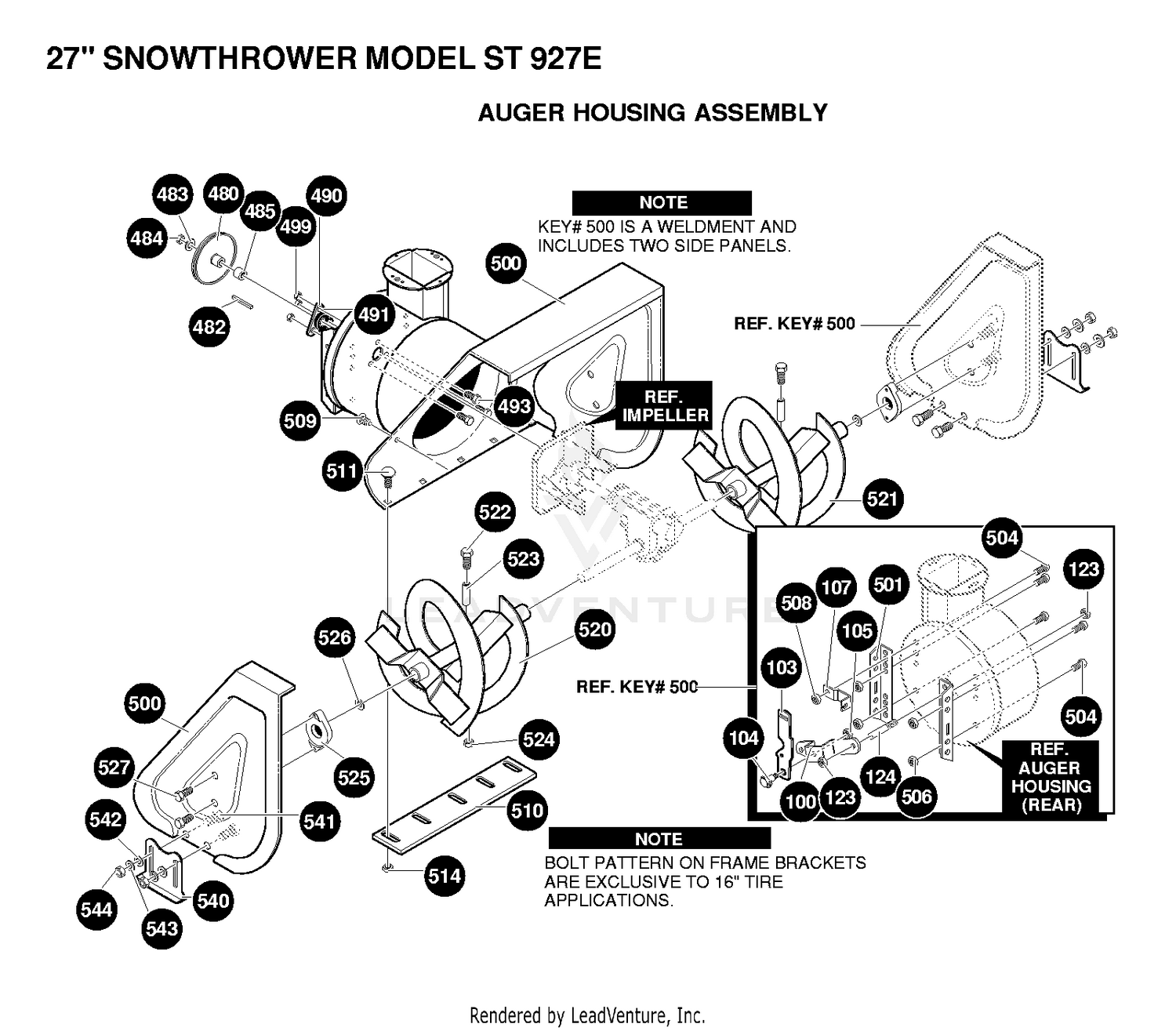 AUGER HOUSING & IMPELLER