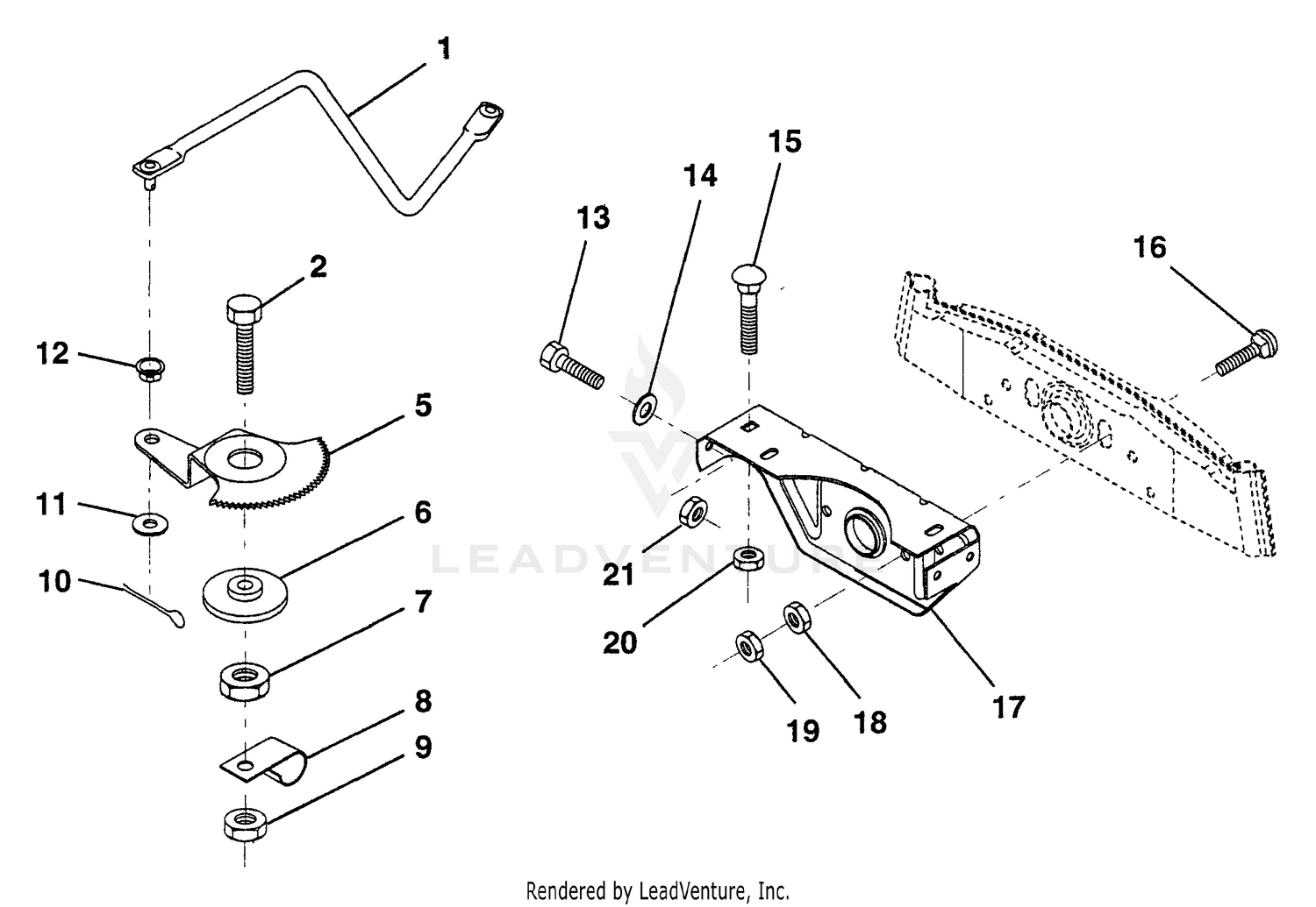 Sector Gear/Axle Support