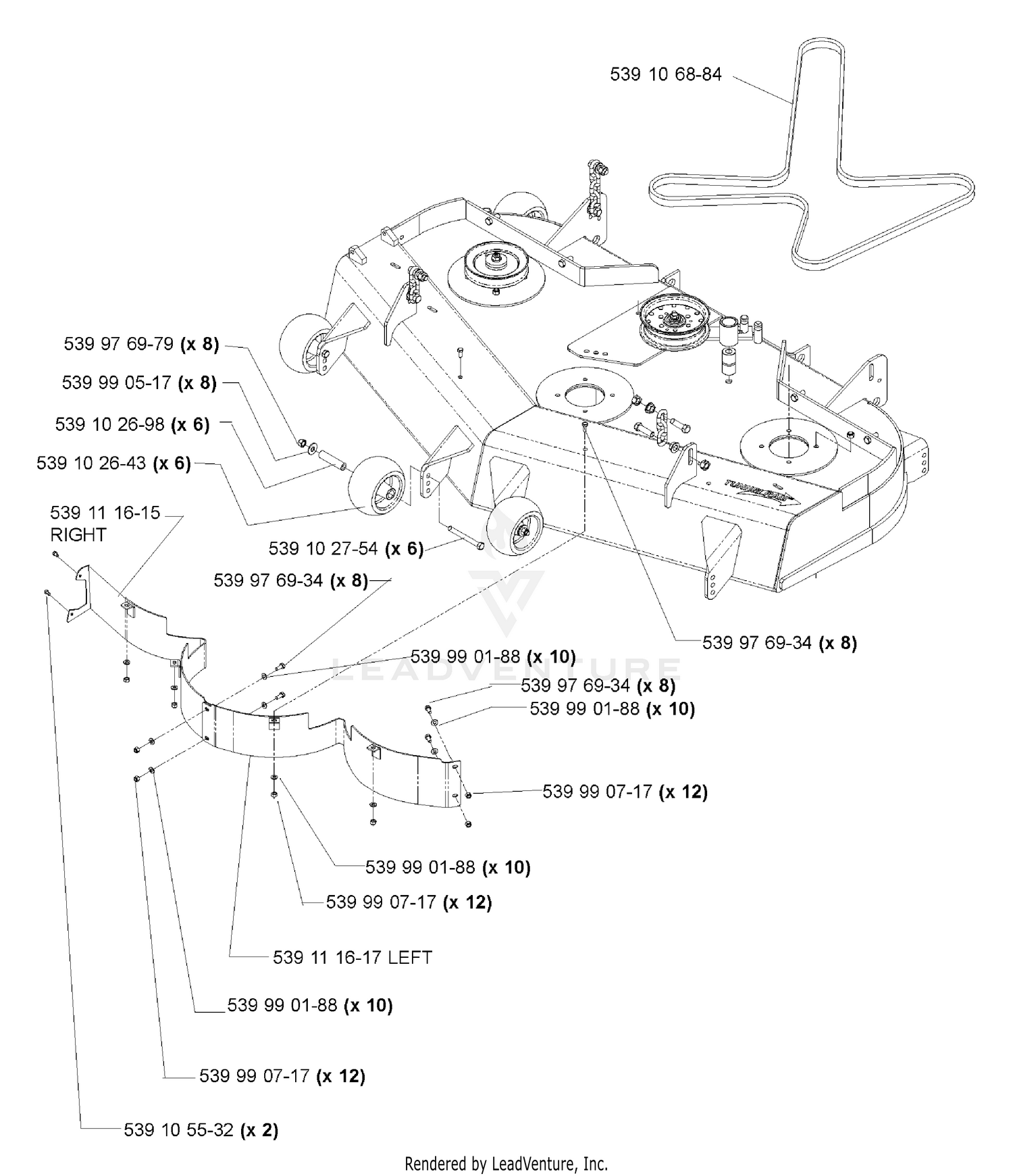 Deck Assembly (52") (Part 2)