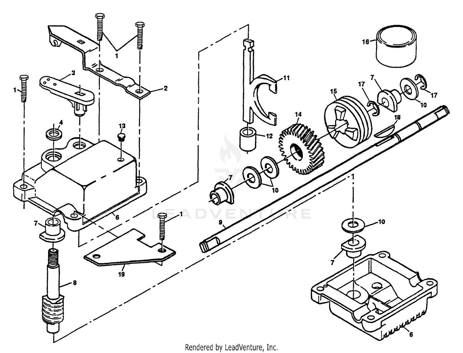 Gear Case Assembly P/N 702511