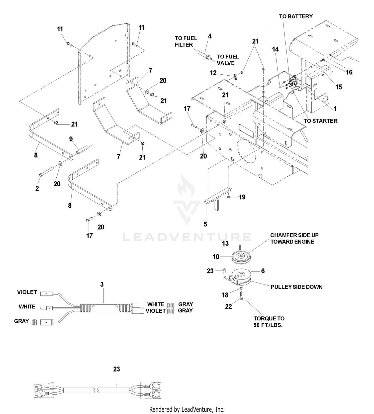 Kawasaki 17 & 19 HP Engine Assembly