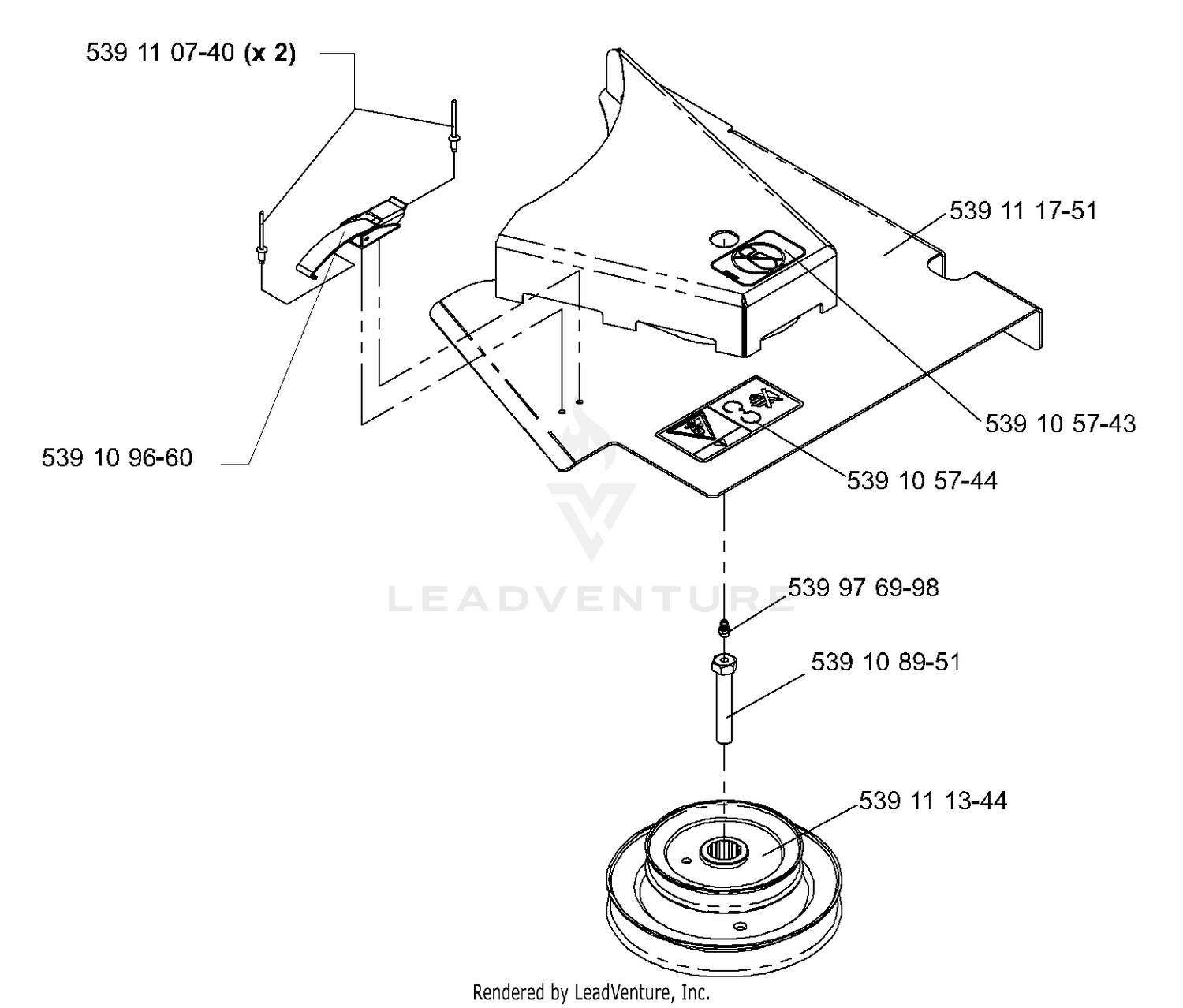 Accessory Drive Kit 72" Deck (P/N 539111749)