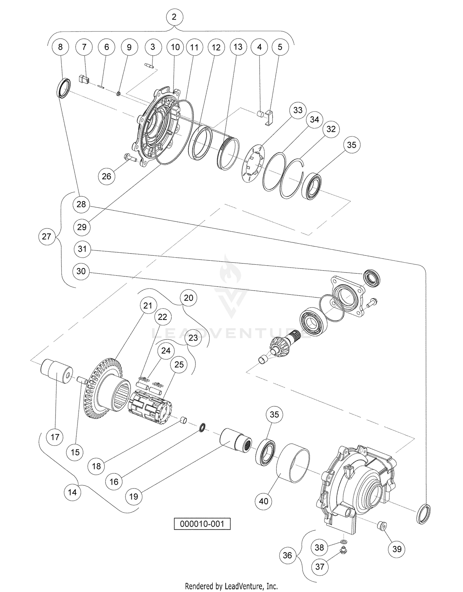Front Differential (Output Components)