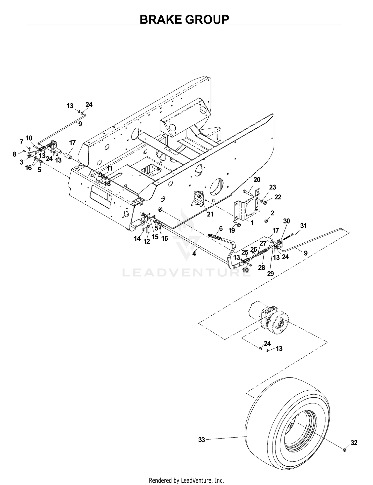 SECTOR GEAR / AXLE SUPPORT