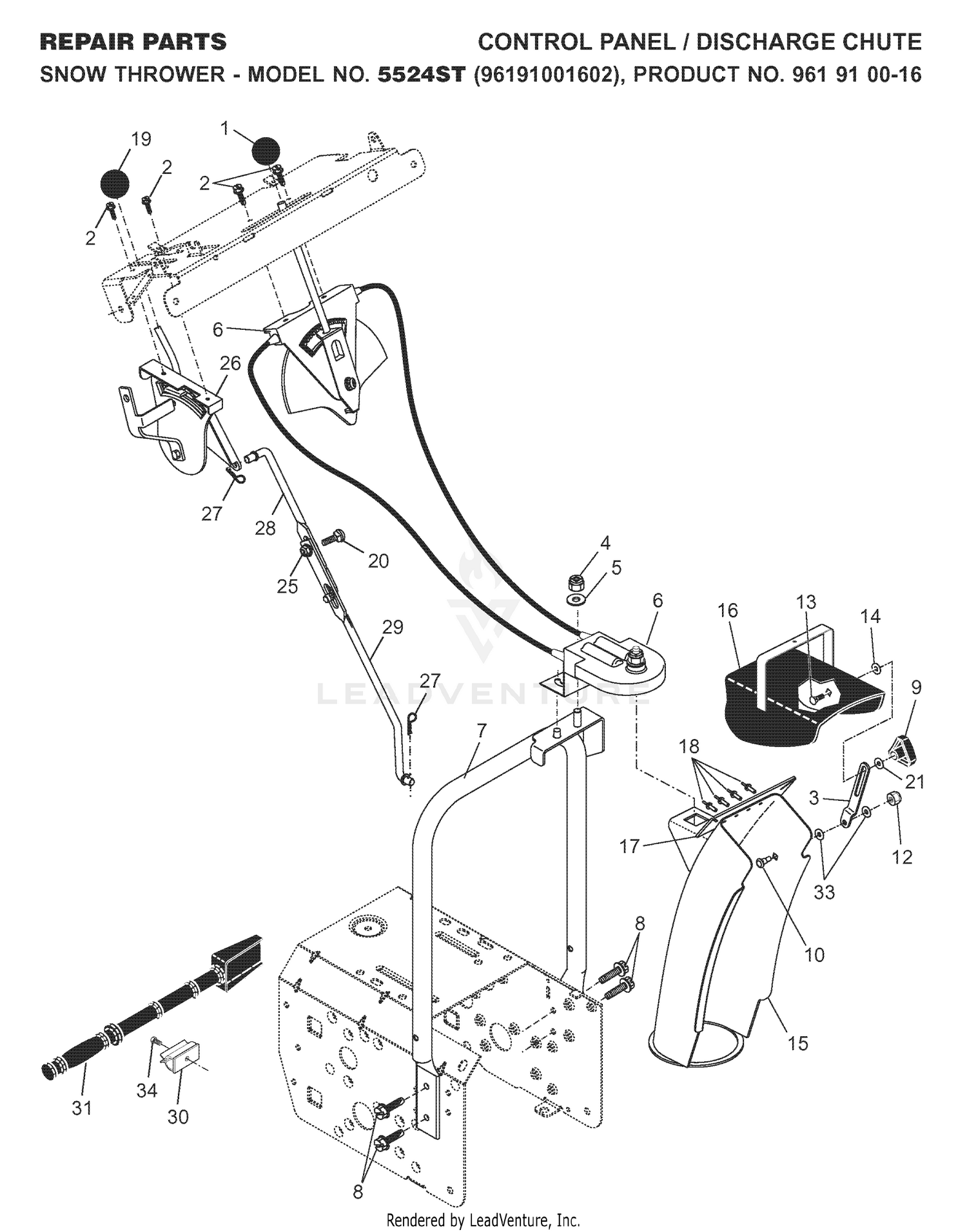 CONTROL PANEL & DISCHARGE CHUTE