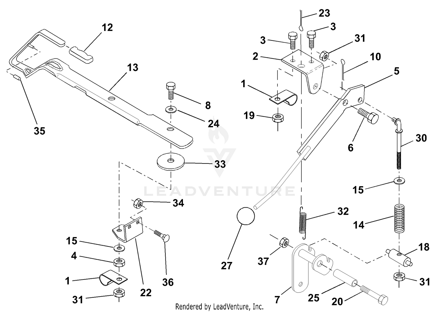 Mower Lift Lever