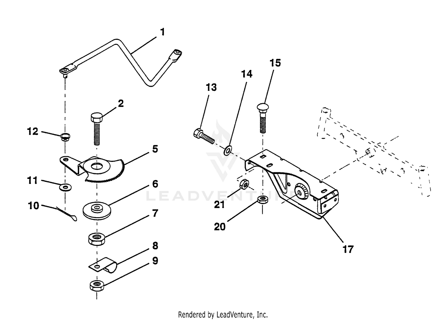 Sector Gear/Axle Support