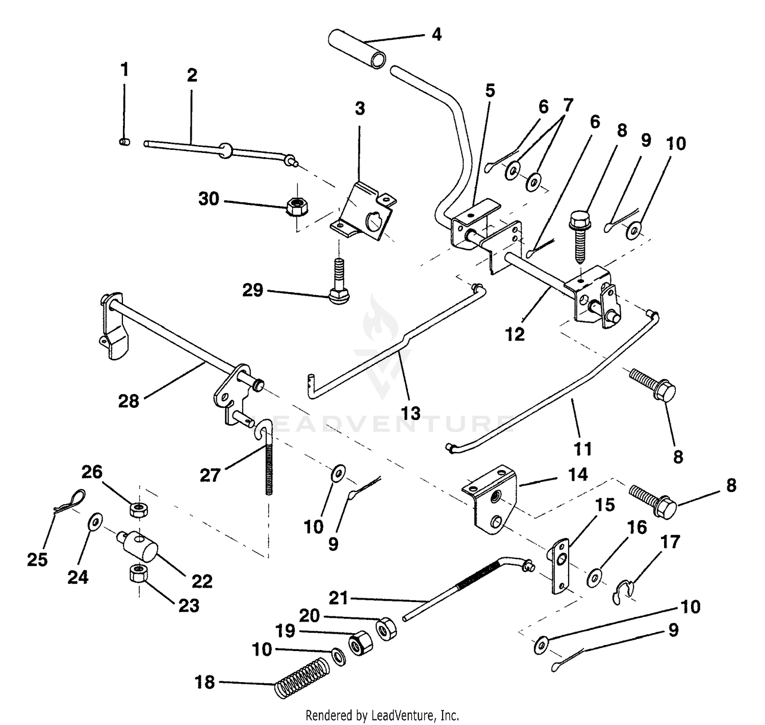 Brake/Rear Mower Lift Assembly