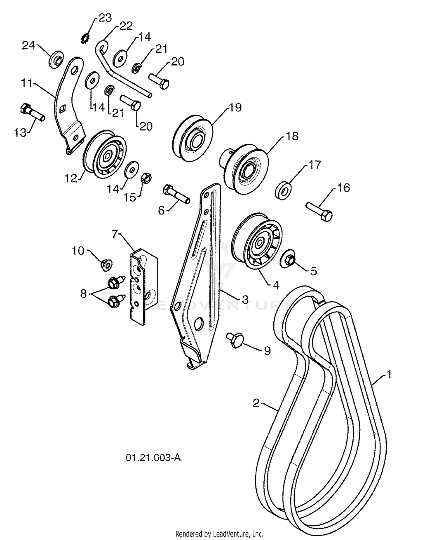 Chassis / Engine / Pulleys - B