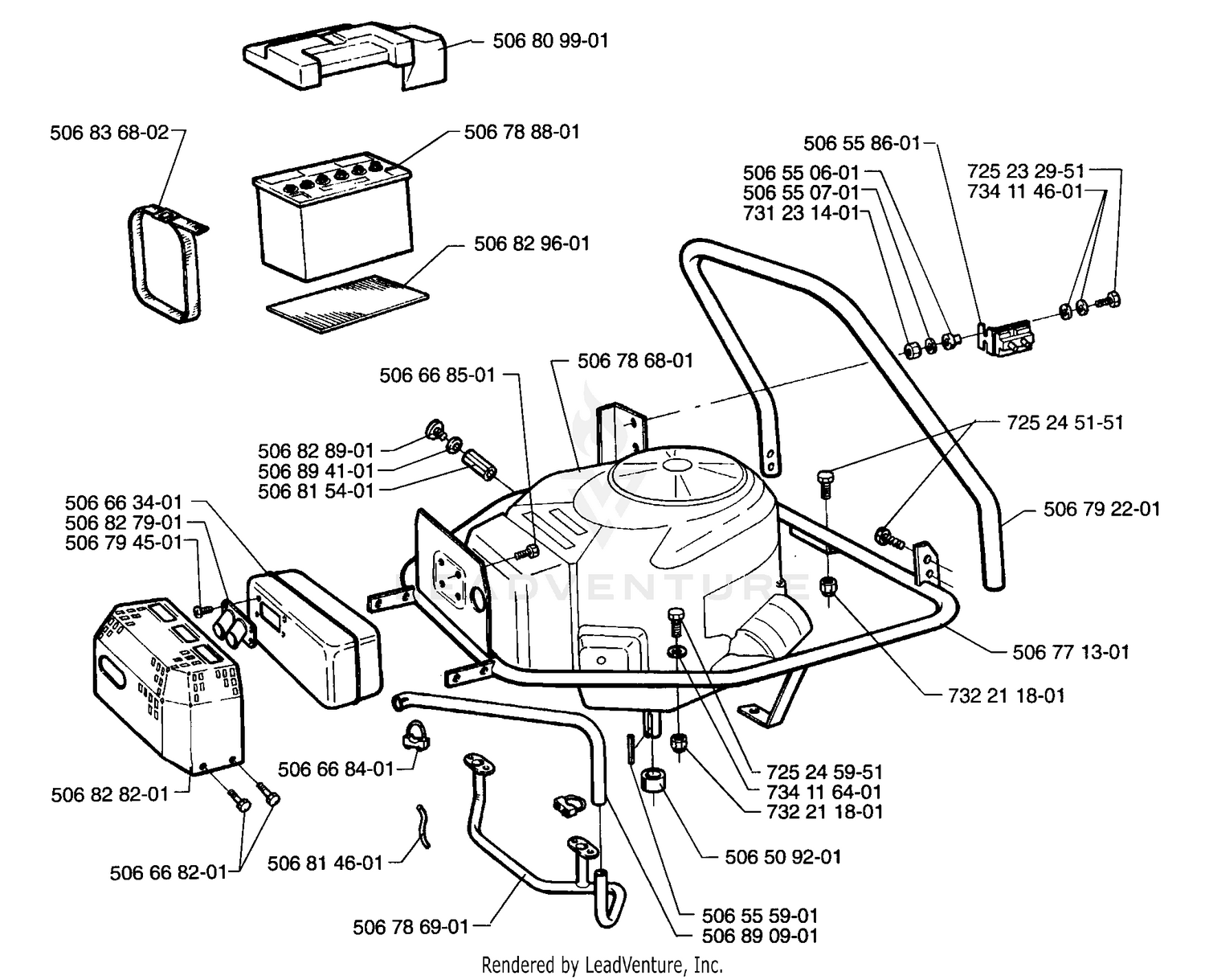 Battery And Engine Housing