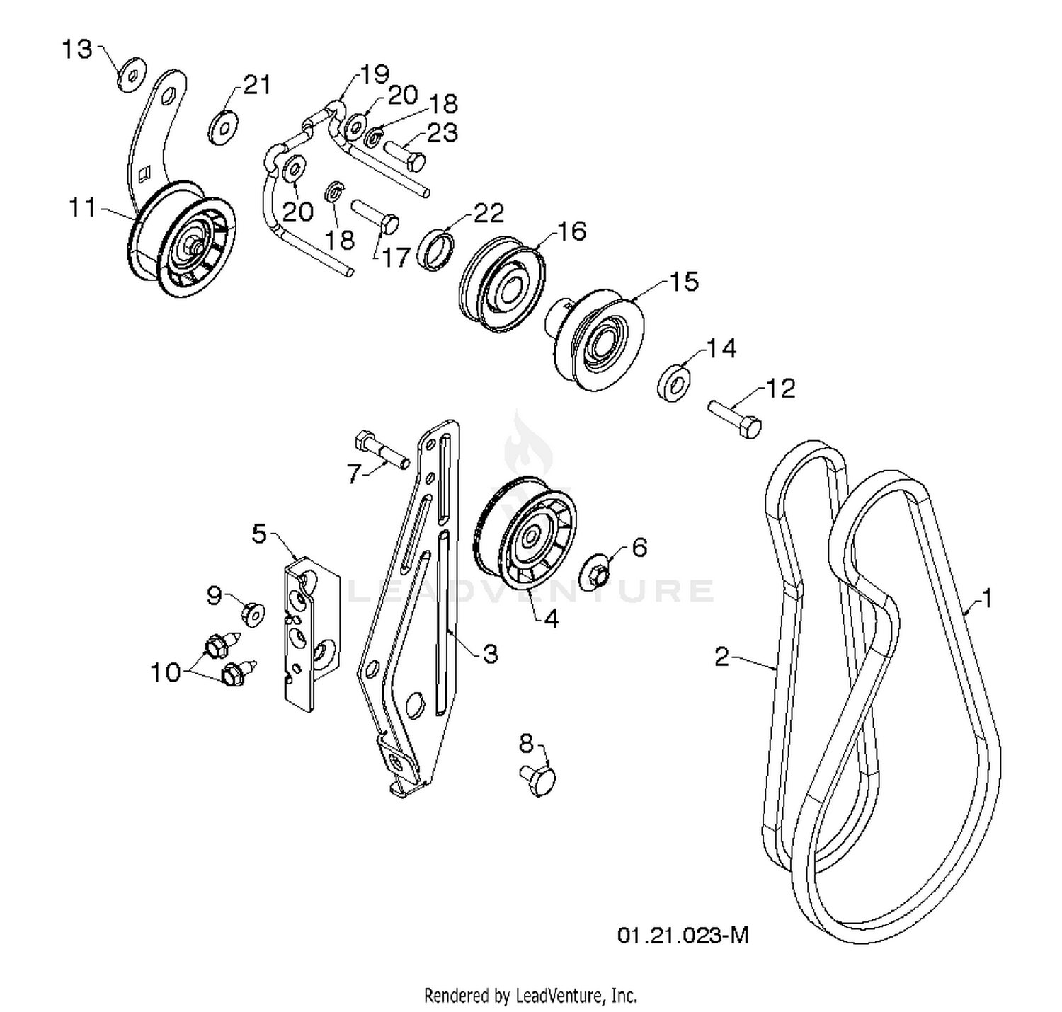 "CHASSIS, ENGINE & PULLEYS A"