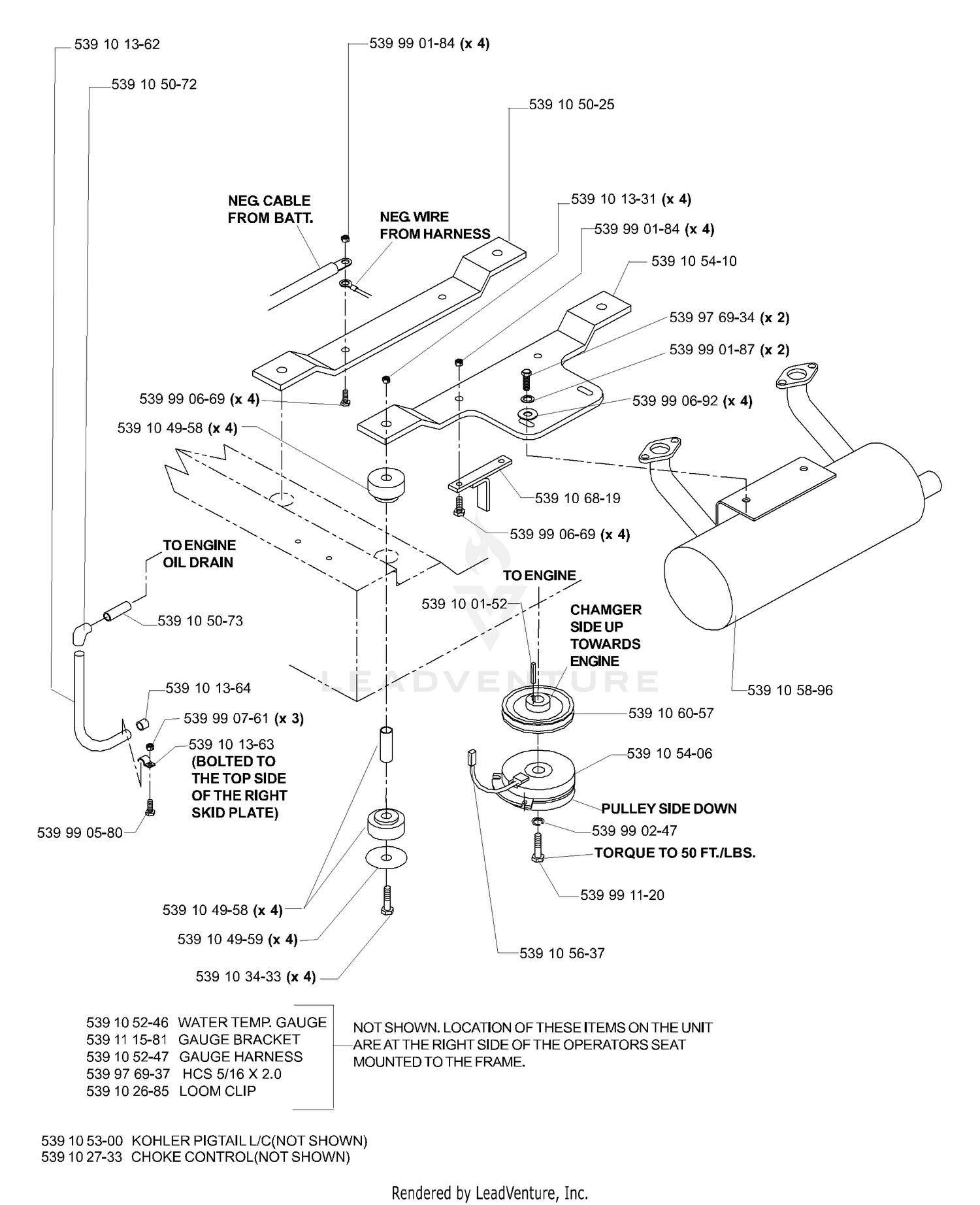 Liquid Cool Kohler Engine Assembly