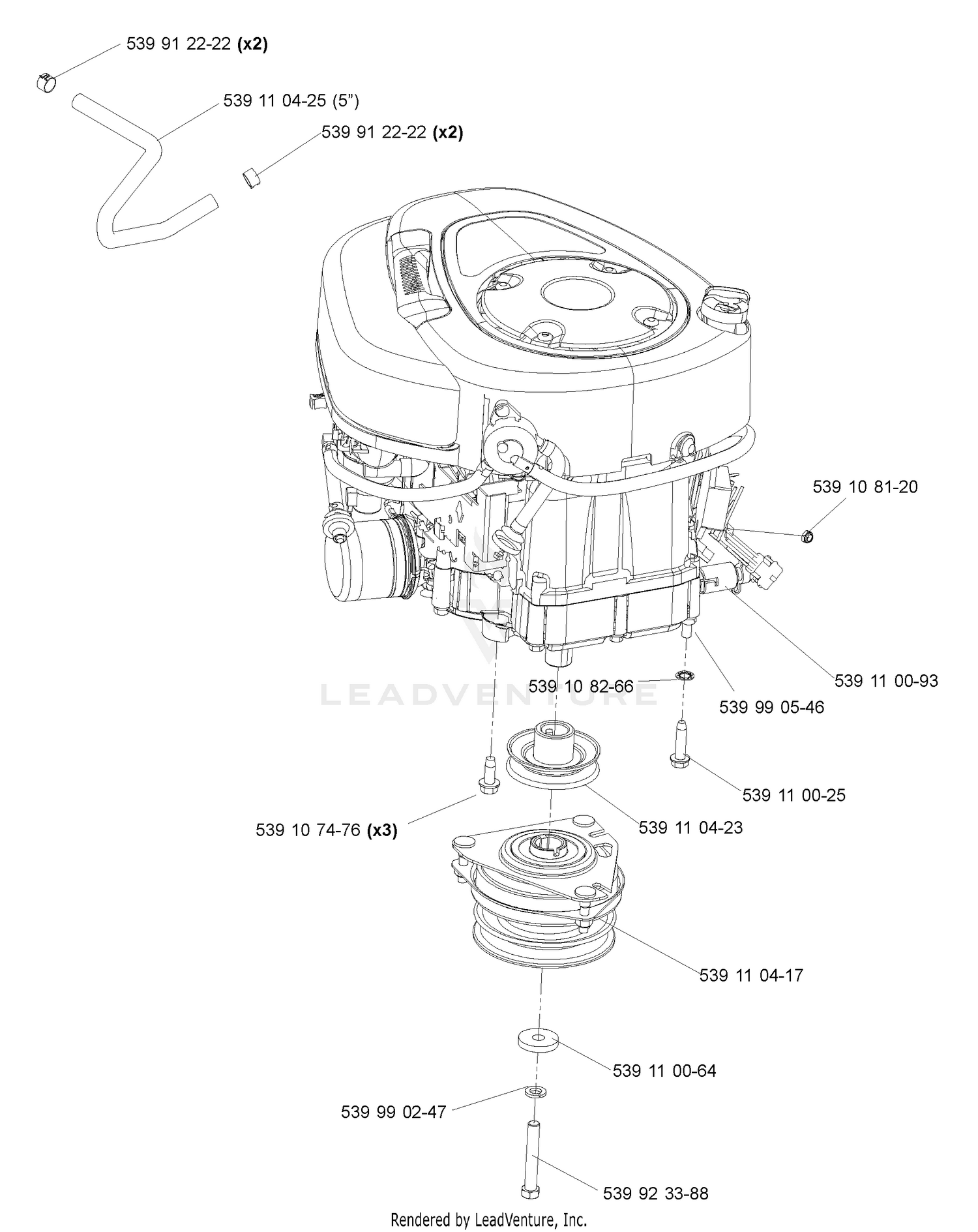 Engine Assembly (15 & 17.5 HP)