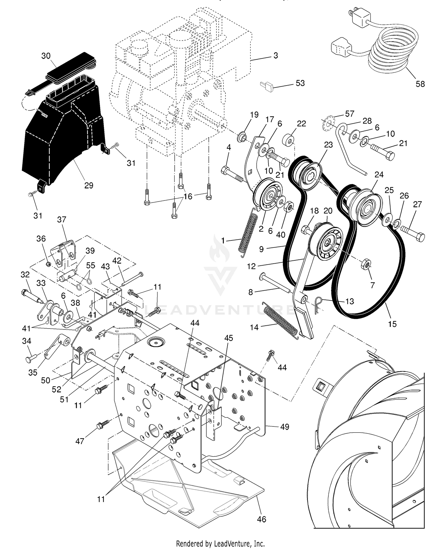 Chassis/Engine/Pulleys