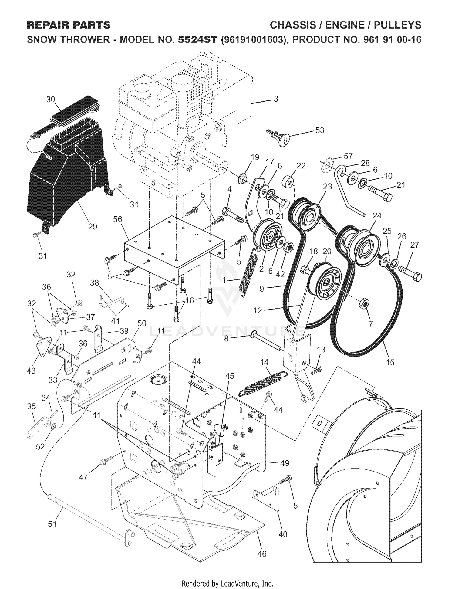 CHASSIS, ENGINE & PULLEYS