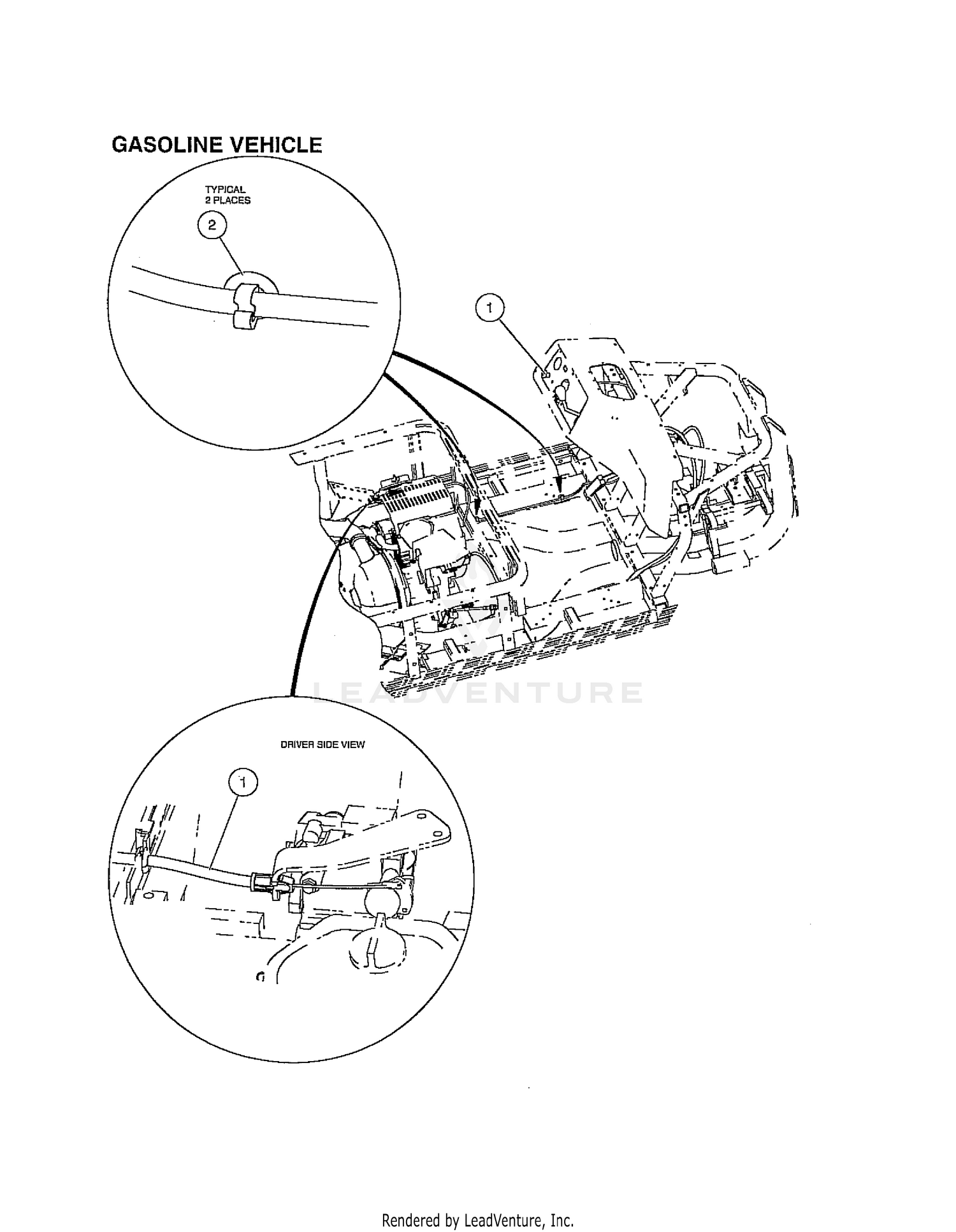 CHOKE CABLE, GASOLINE VEHICLES
