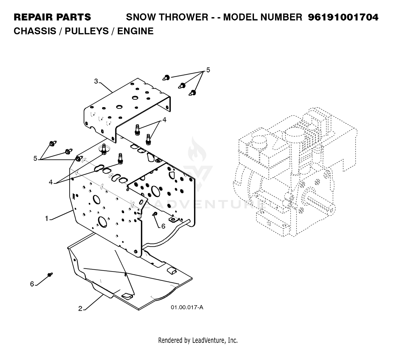 CHASSIS, ENGINE & PULLEYS