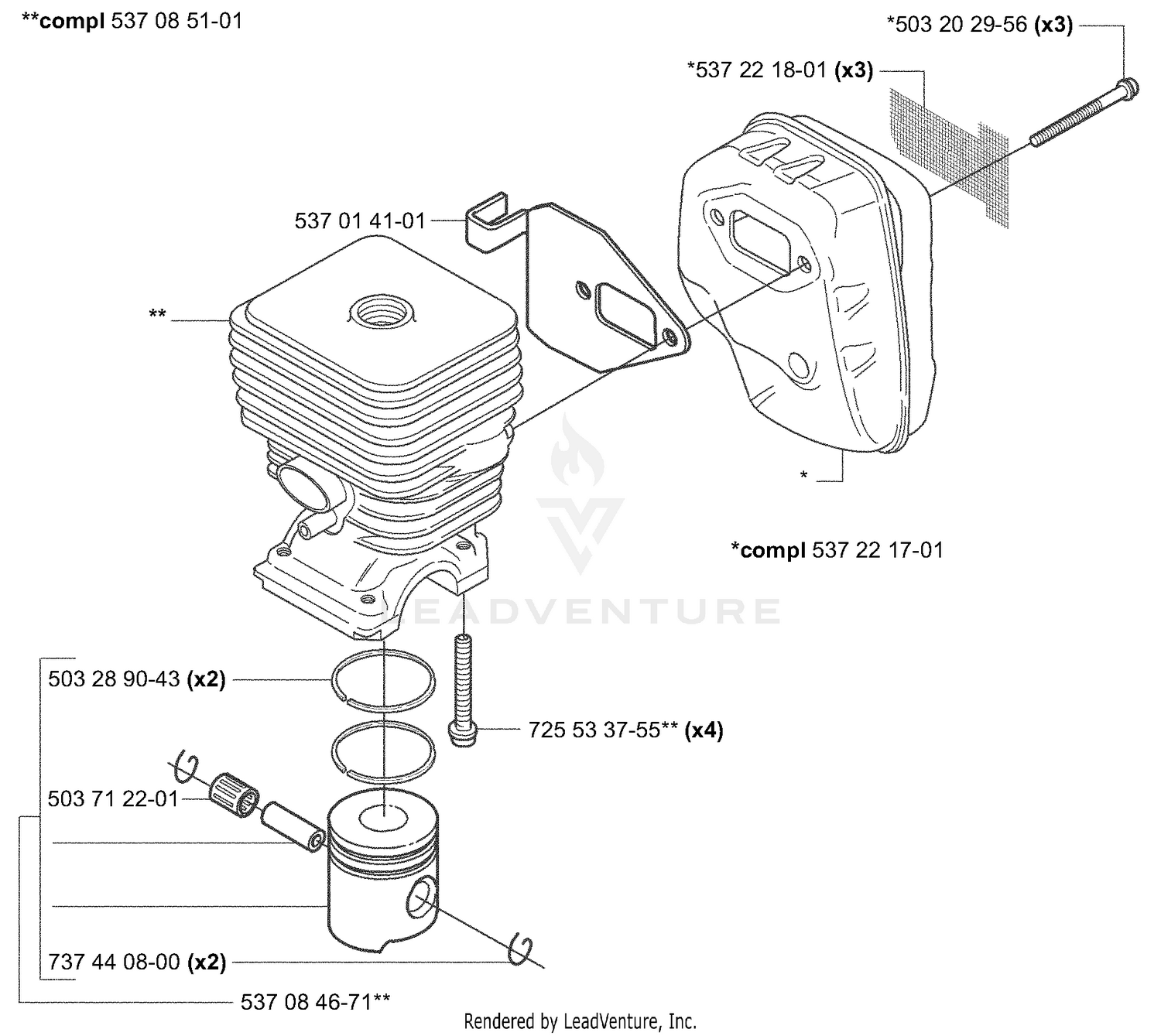 Piston / Cylinder & Muffler