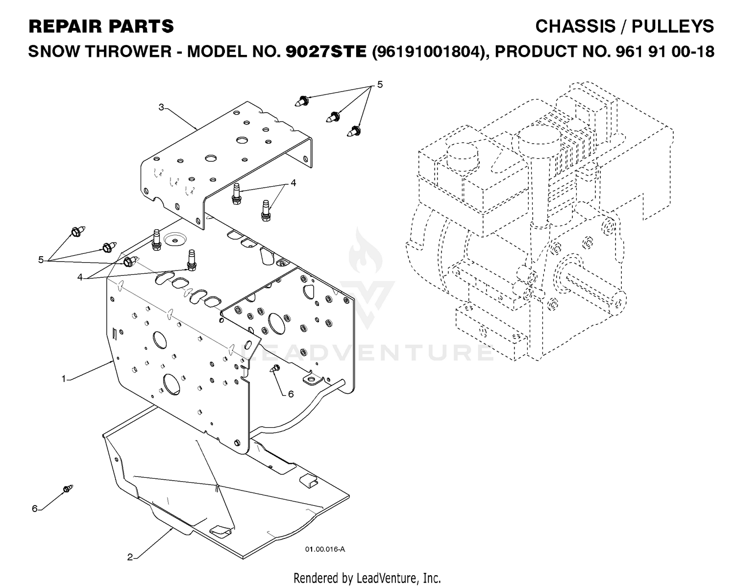 CHASSIS, ENGINE & PULLEYS
