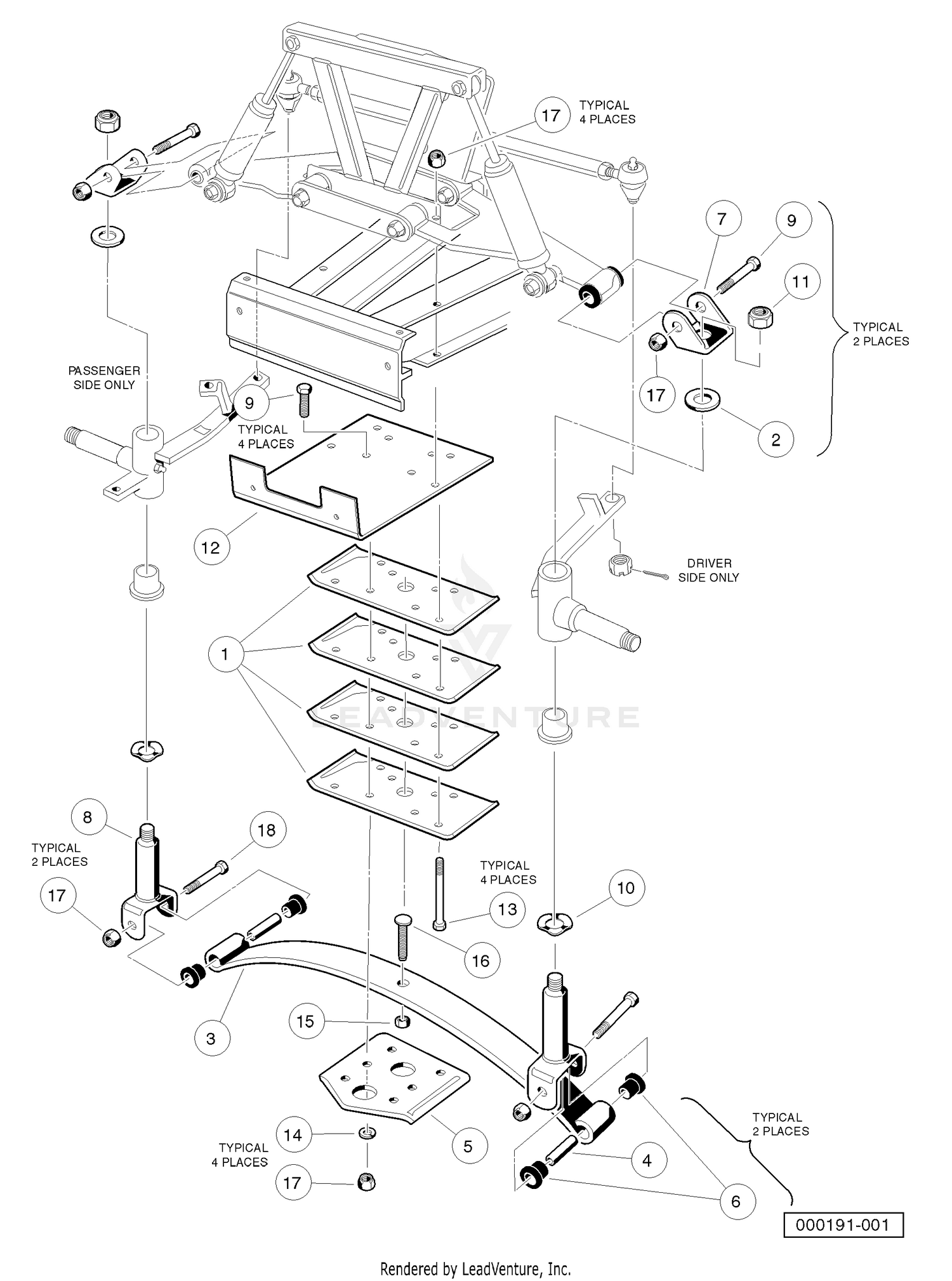 Front Suspension, Lower - Vehicles with Two-Wheel Brakes