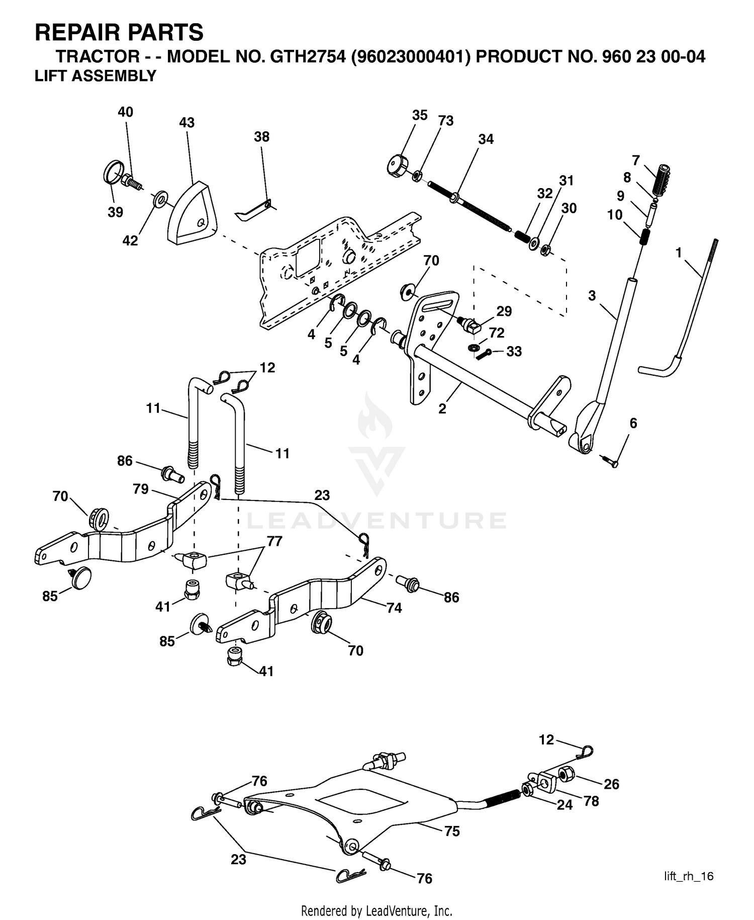 MOWER LIFT / DECK LIFT
