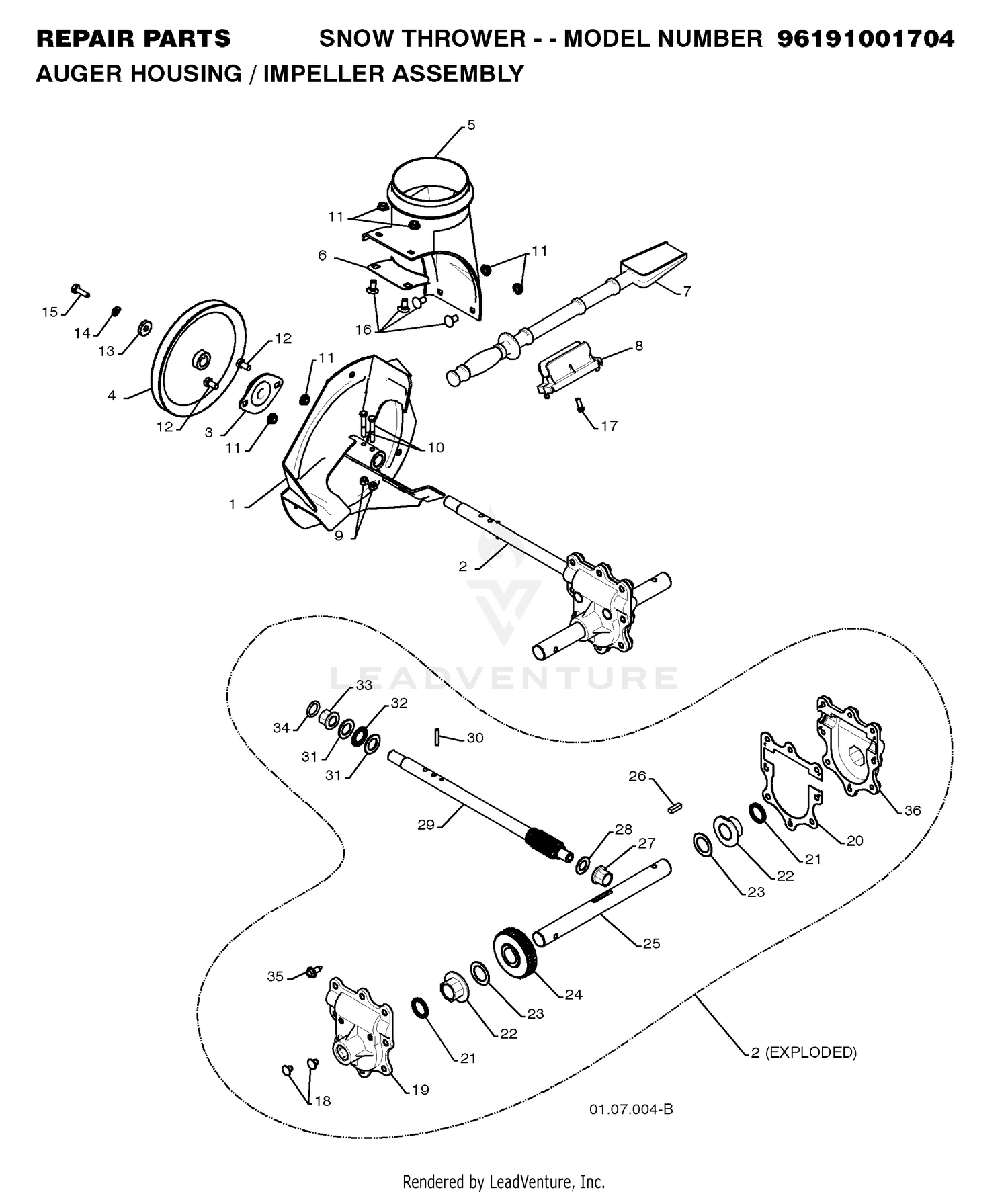 AUGER HOUSING & IMPELLER 6