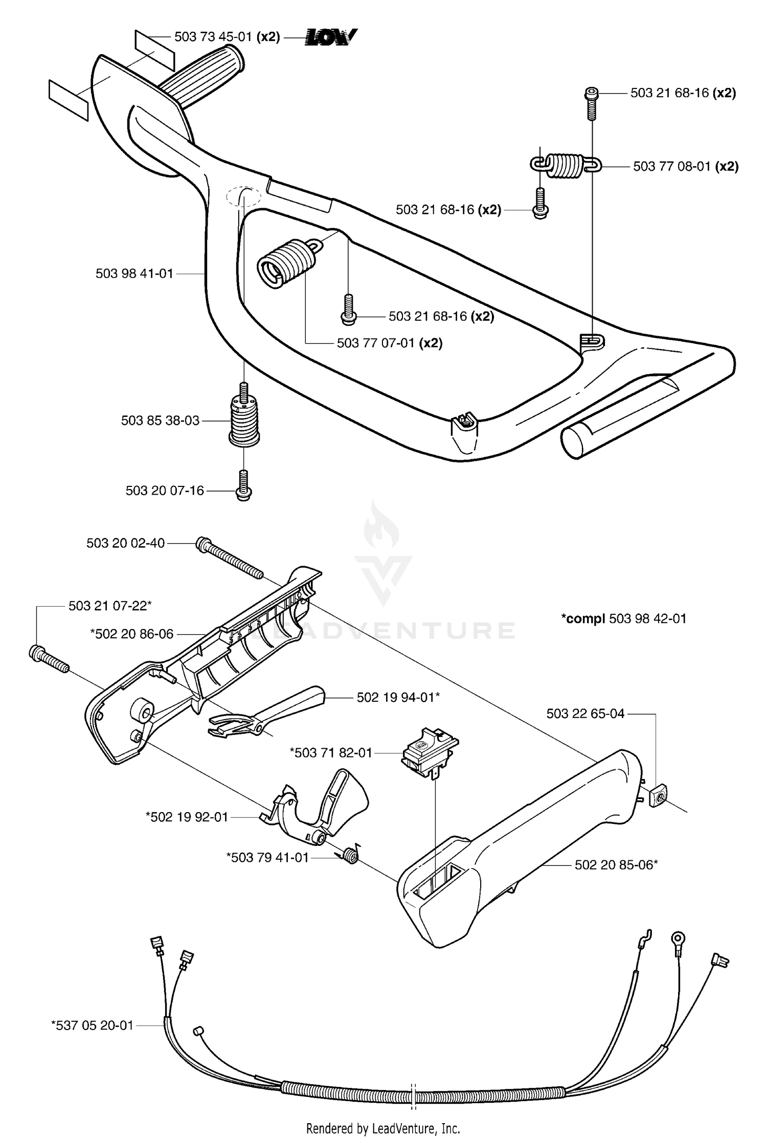 Handles & Throttle Assy.