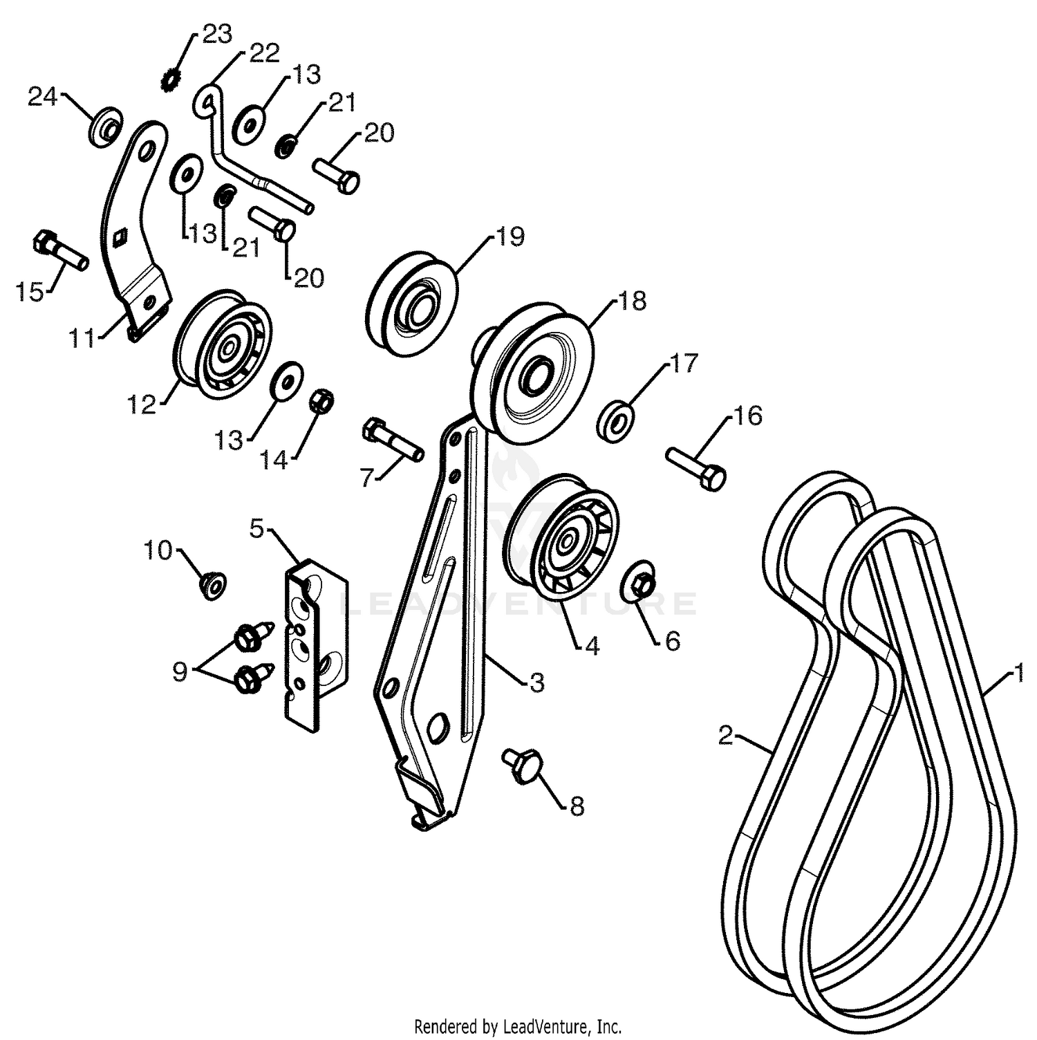 Chassis / Engine / Pulleys - B