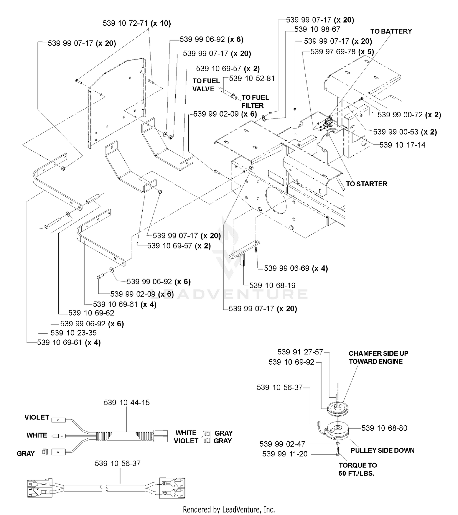 Kawasaki Engine Assembly