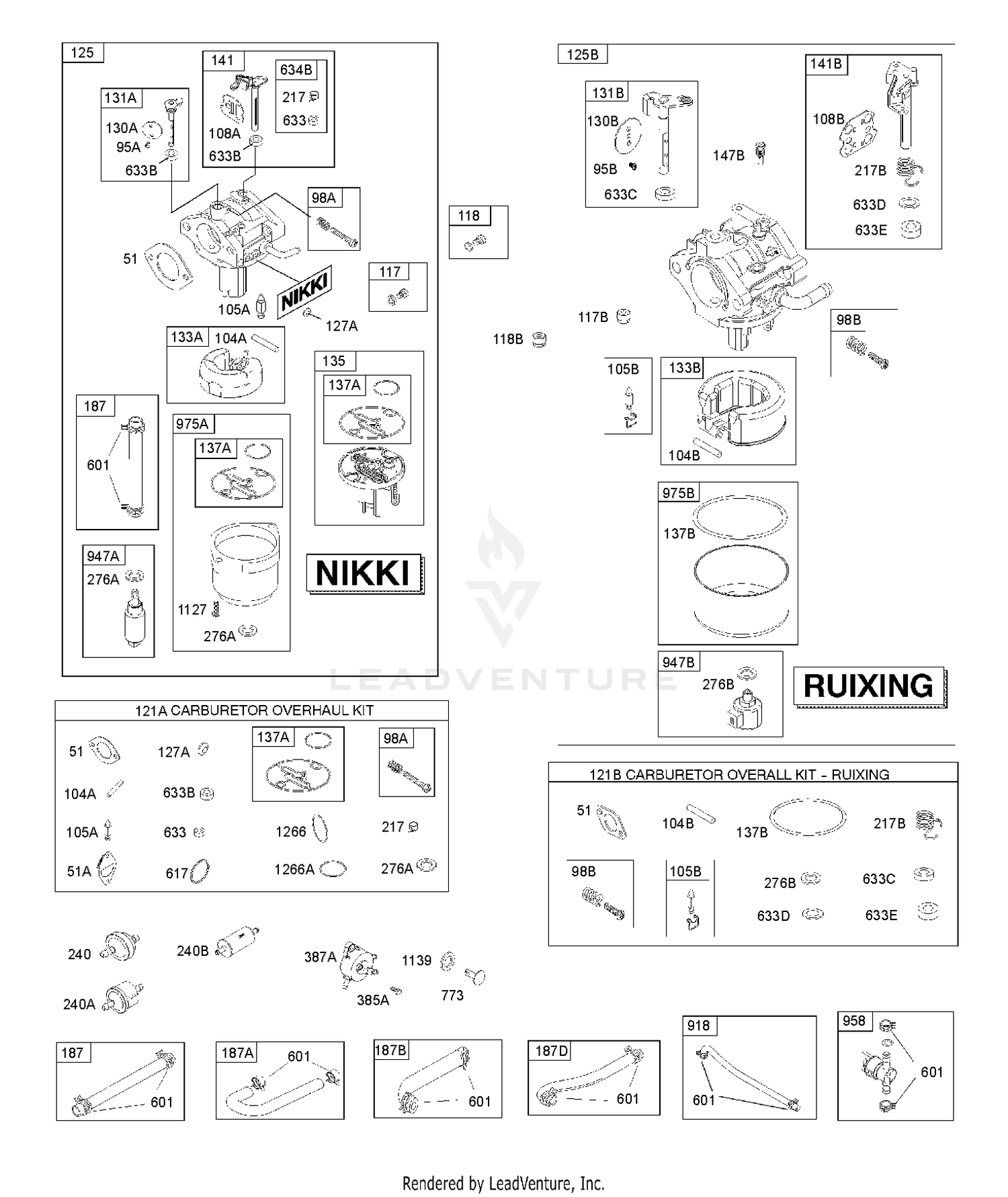 CARBURETOR, FUEL SUPPLY, KIT - CARBURETOR OVERHAUL 8