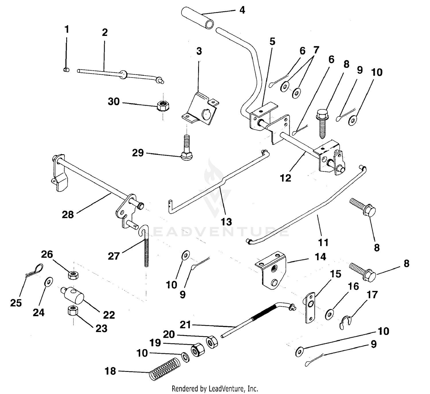 Brake/Rear Mower Lift Assembly